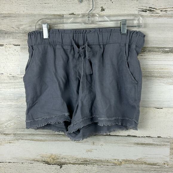 Rewash Womens Medium Blue Boho Lightweight Shorts Tie Elastic Waist boho frindge - Picture 1 of 4